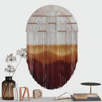 现代摆件组合 挂毯